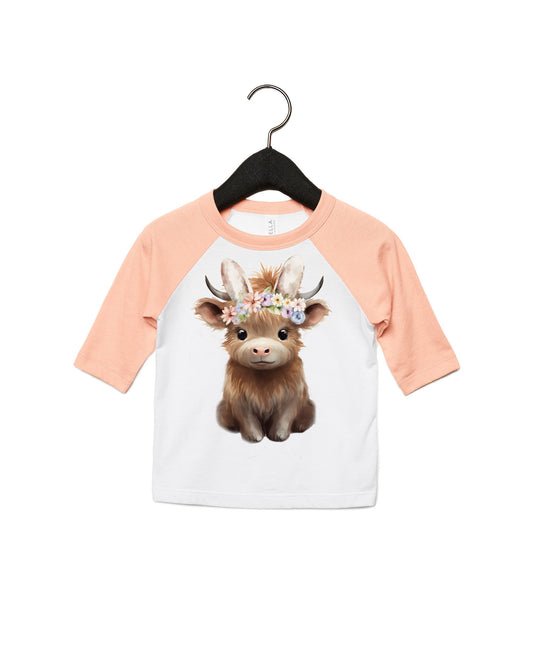 Buffalo Bunny Peach Raglan Shirt