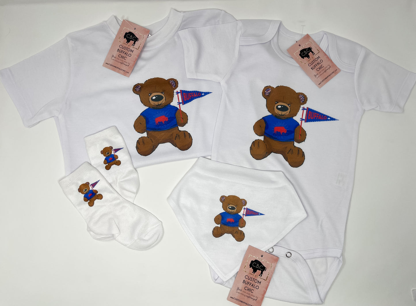 Billy the Bear Buffalo Baby Bib