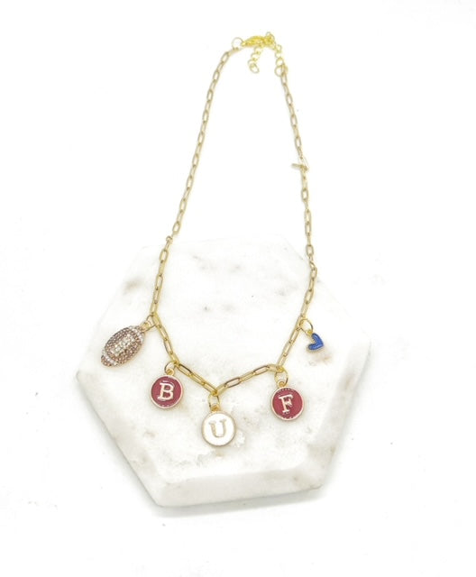 BUF football necklace