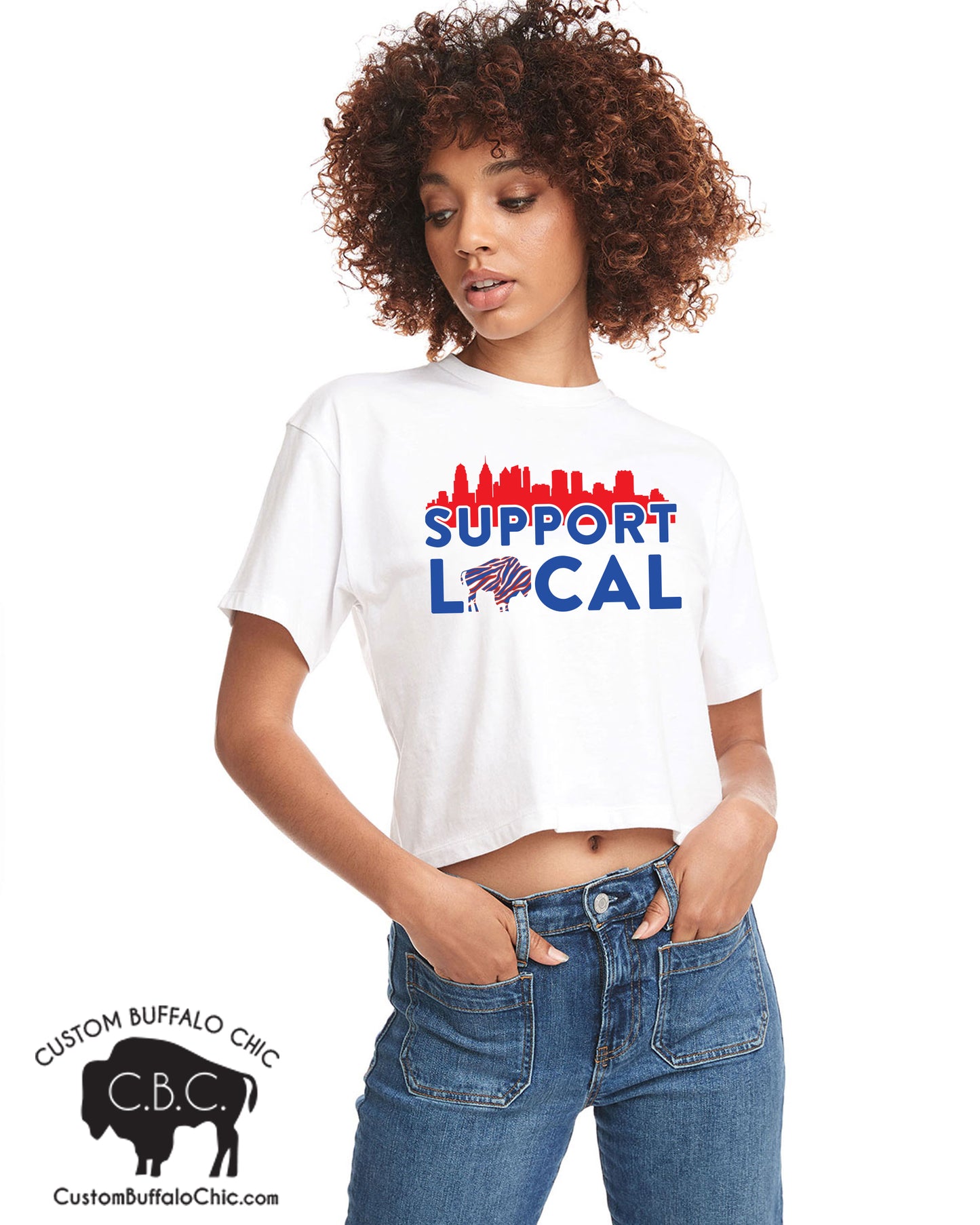 Shop Local Buffalo Crop Top Tee