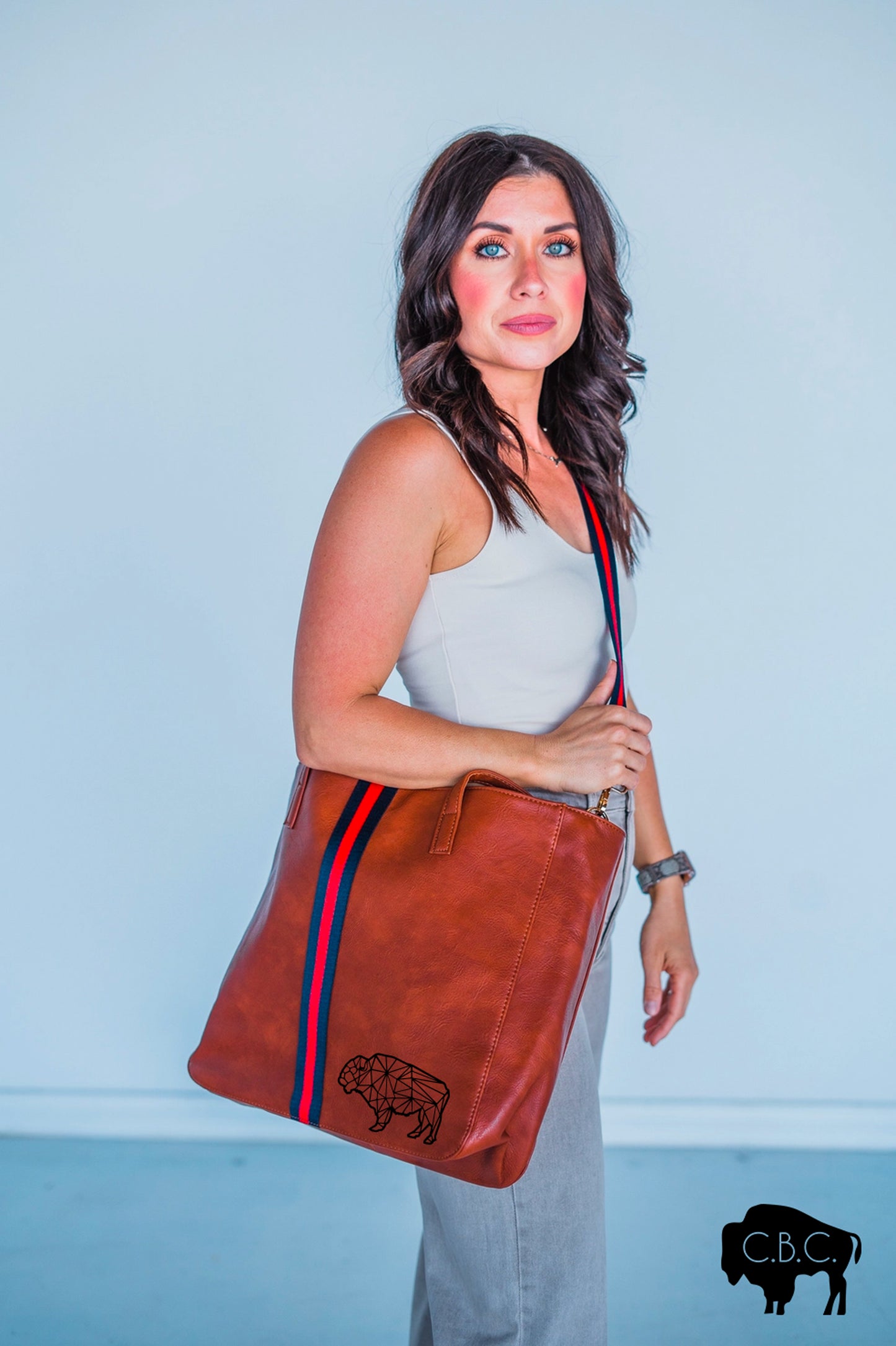 Buffalo oversized luxe tote bag