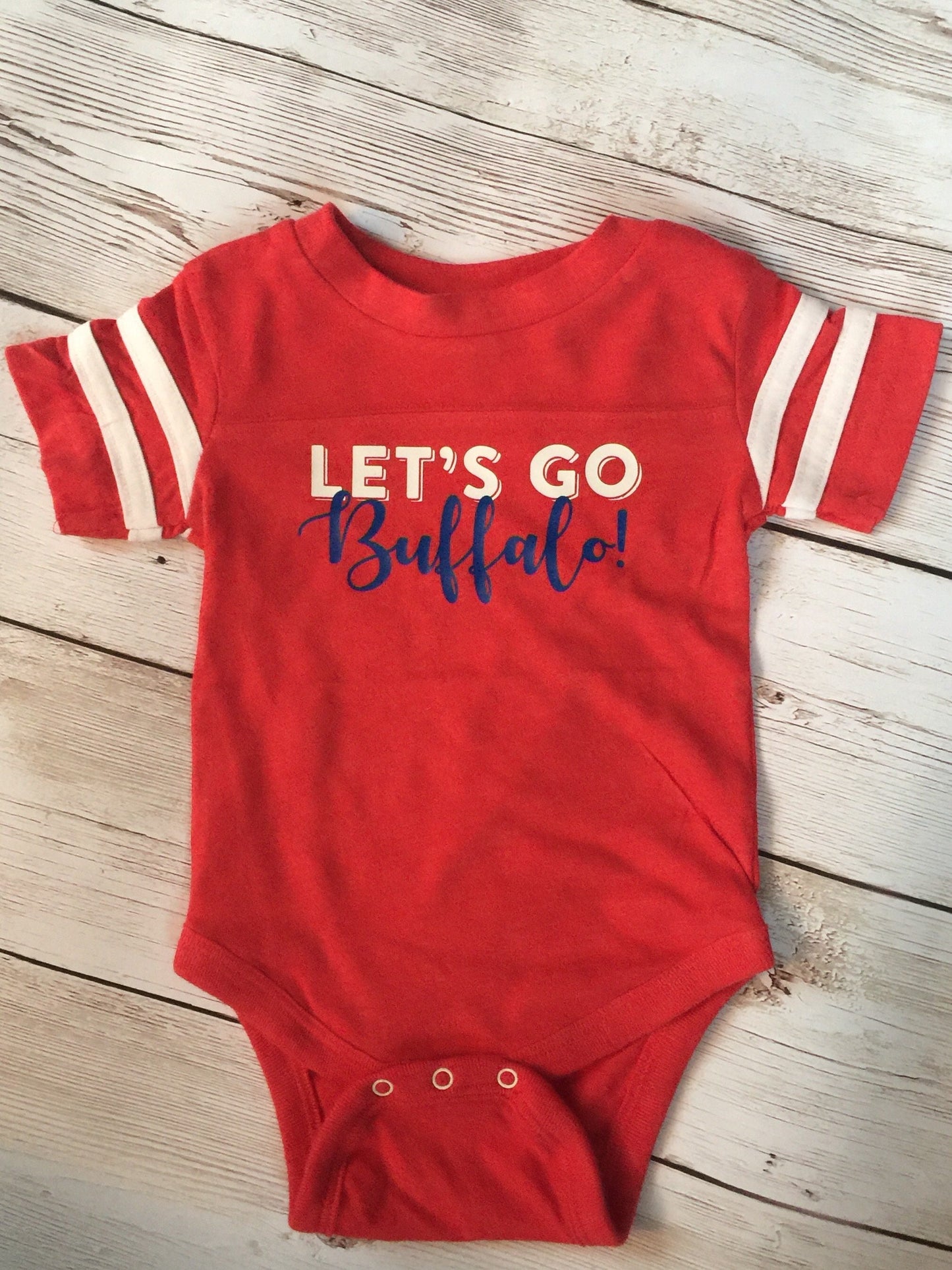 Let's Go Buffalo Baby One Piece Bodysuit