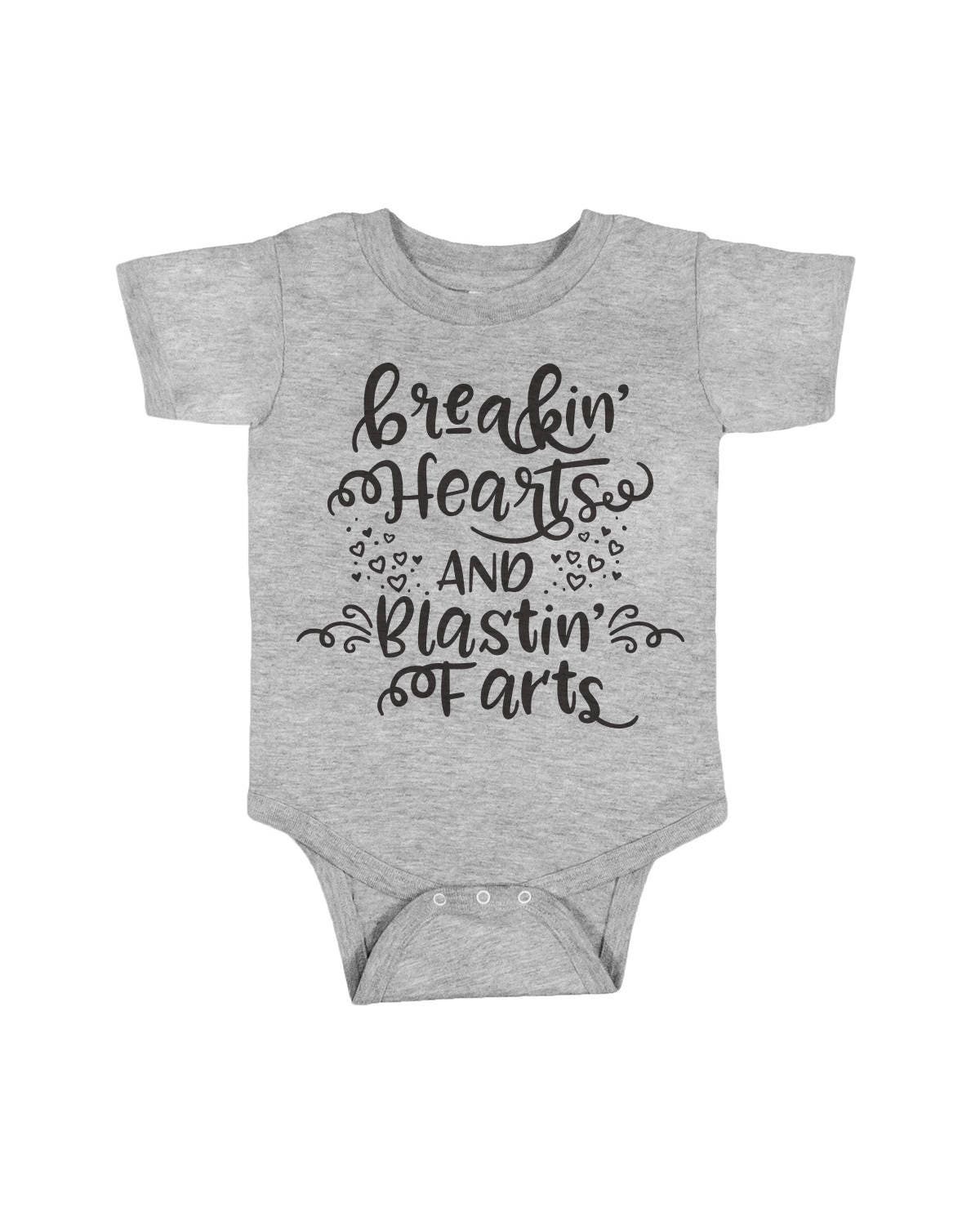 Breakin' Hearts & Blastin' Farts baby bodysuit