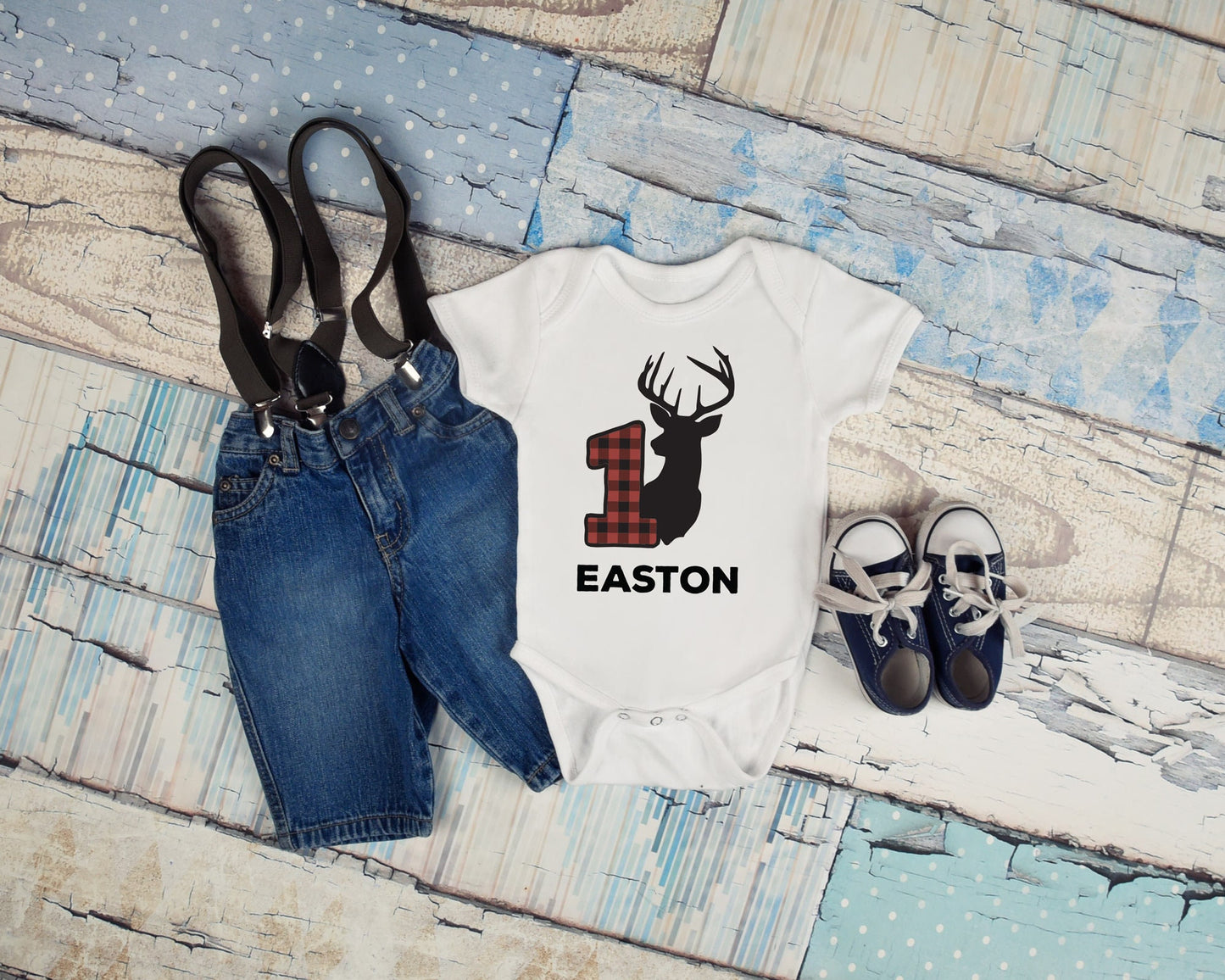 Wild One | 1st birthday outfit | Buffalo Plaid baby