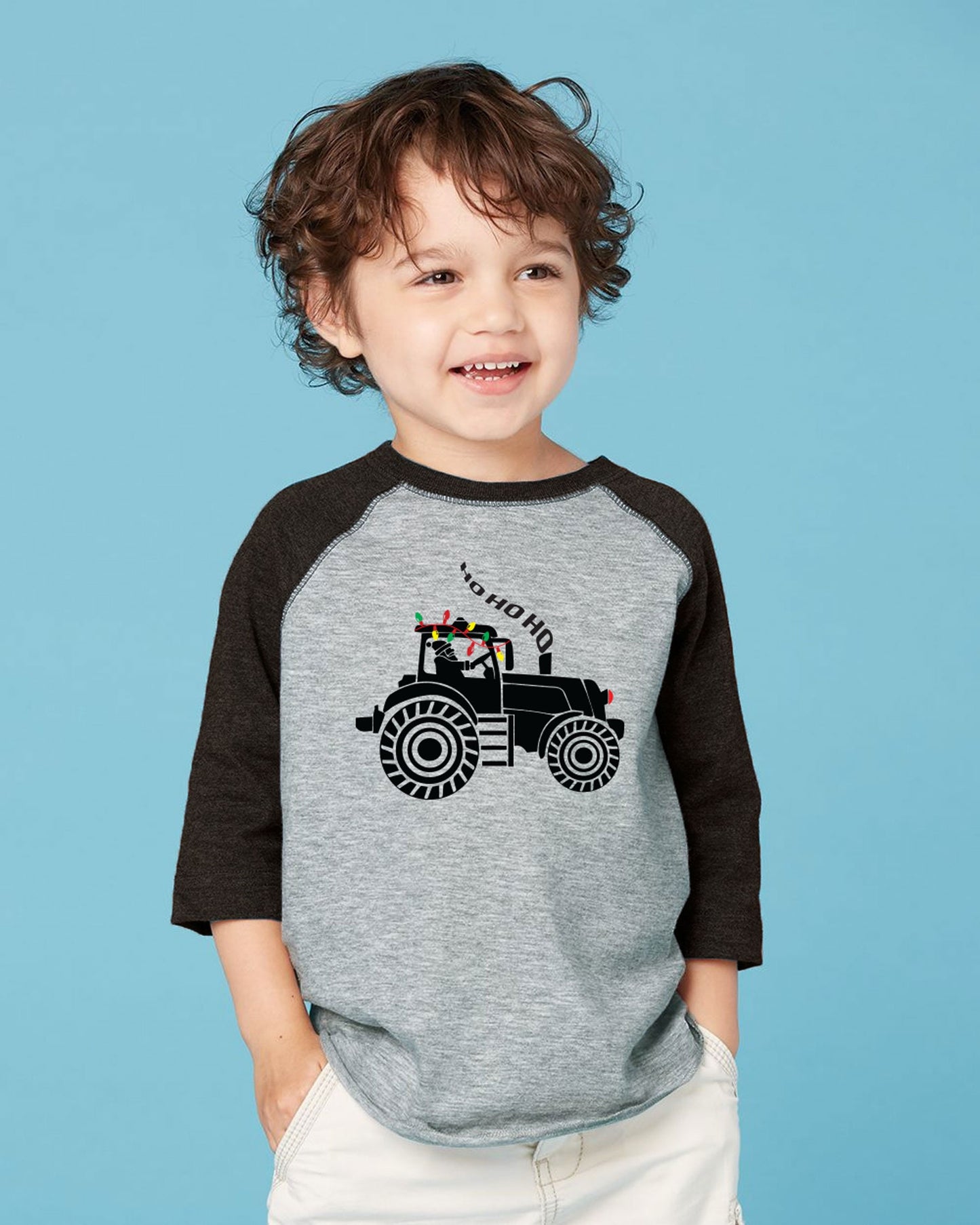 Christmas Tractor boys christmas shirt