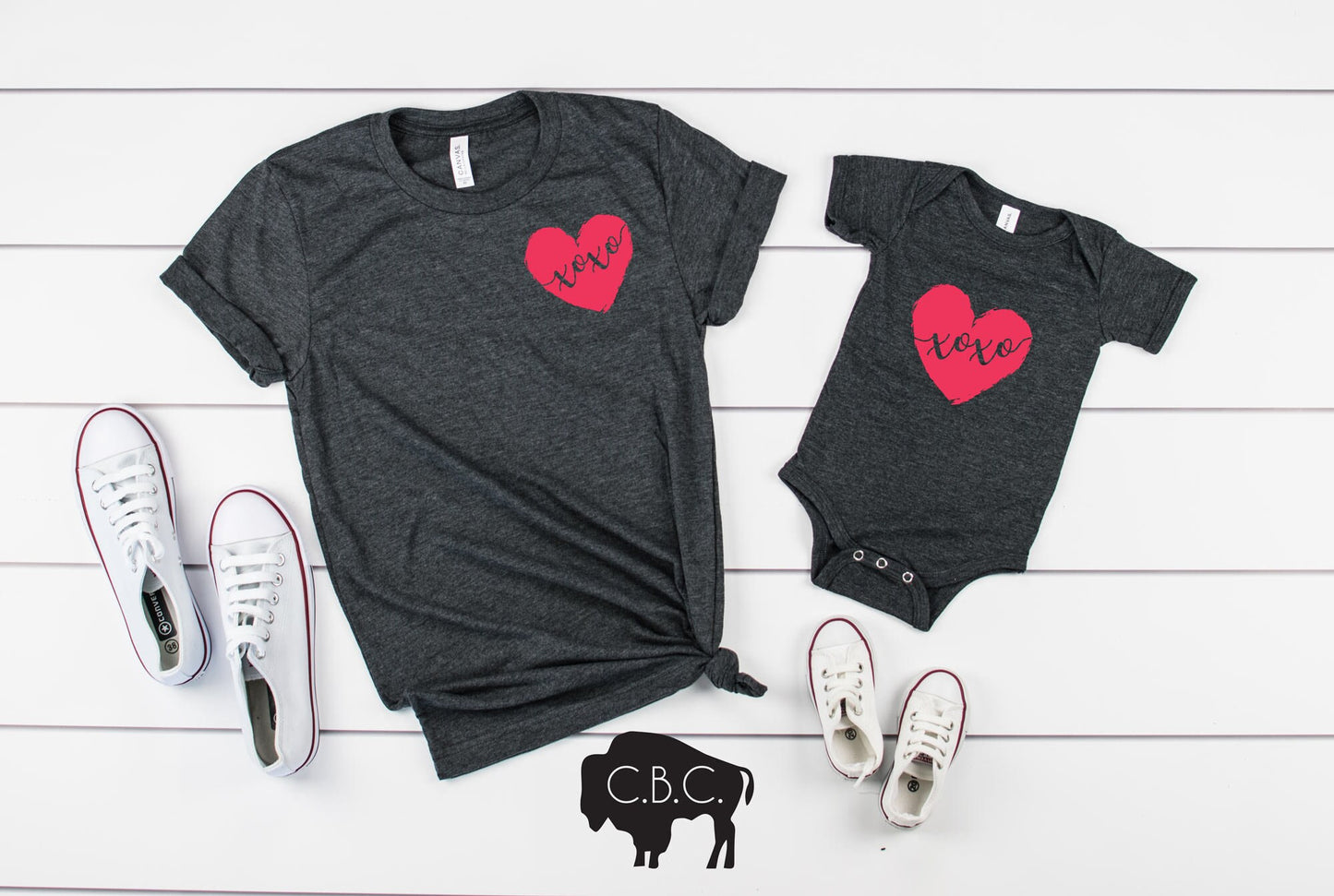 XoXo Mommy & Me Valentine's Day Shirt Set