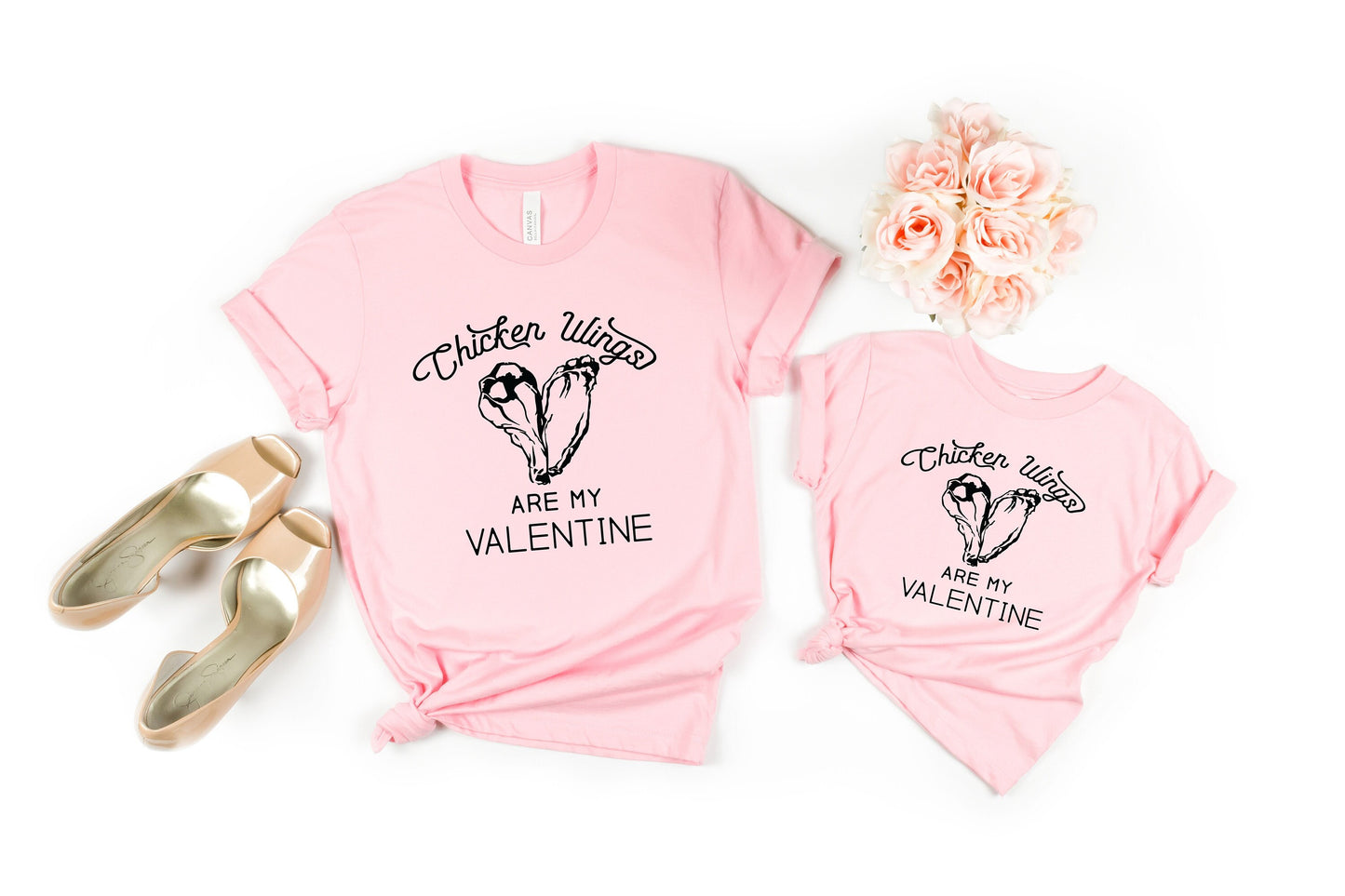 Chicken Wing Valentine | Mommy & Me Valentine's Day Shirt Set