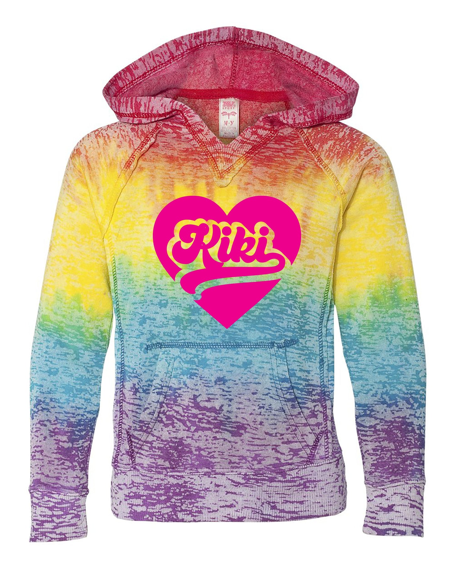 Birthday Girl Rainbow Retro Heart Hoodie
