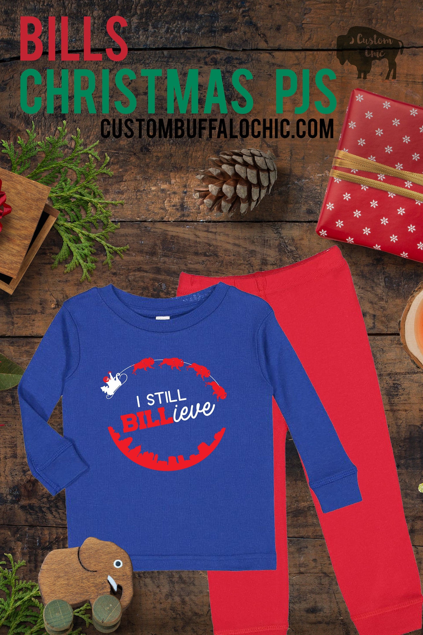 BILLieve Pajamas | Bills Christmas Pajamas