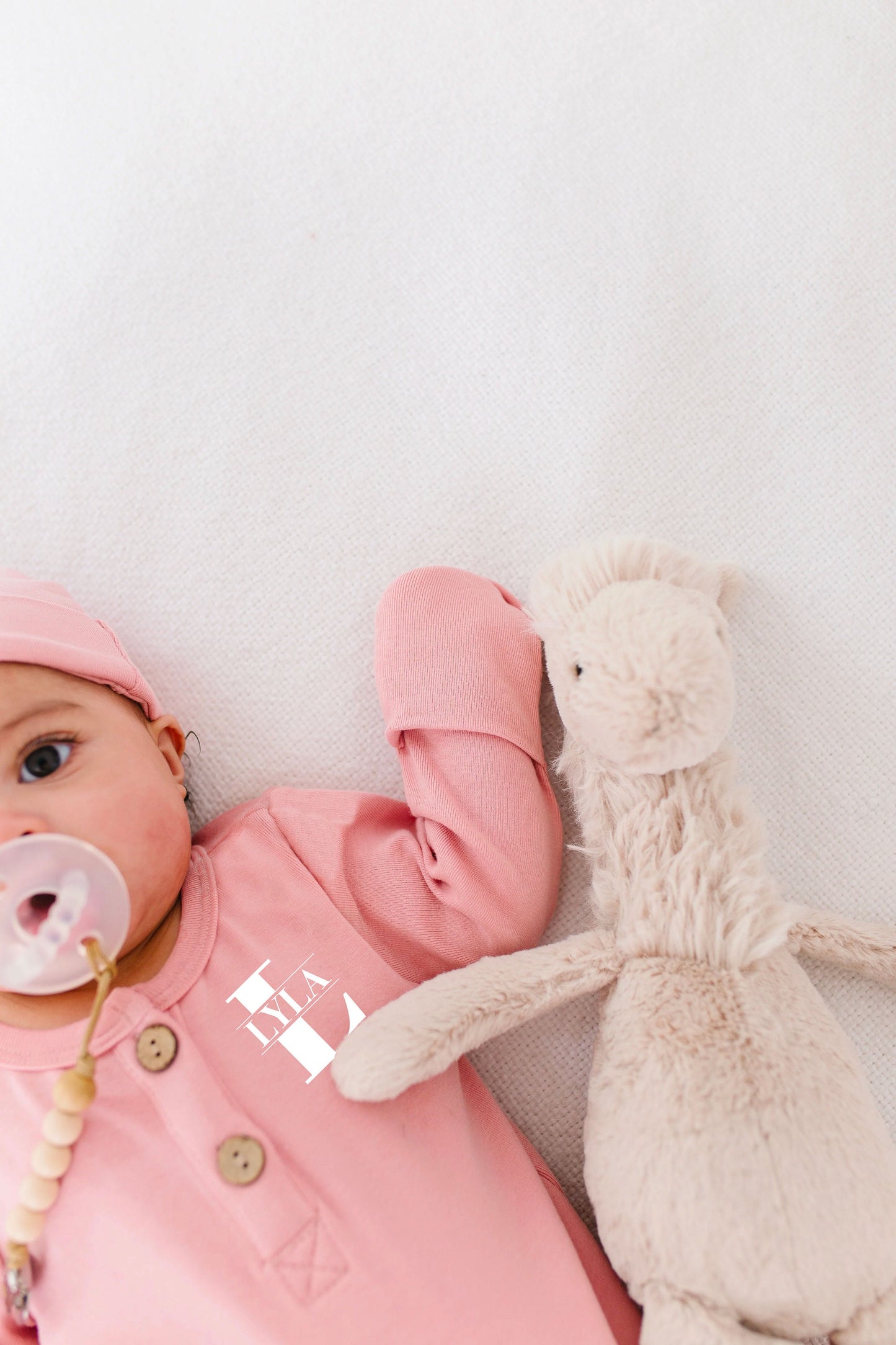 Baby Girl Personalized Monogram Baby Gown | Personalized Coming Home Baby Gown