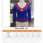 Red and Royal Blue Buffalo V-Neck Sweater