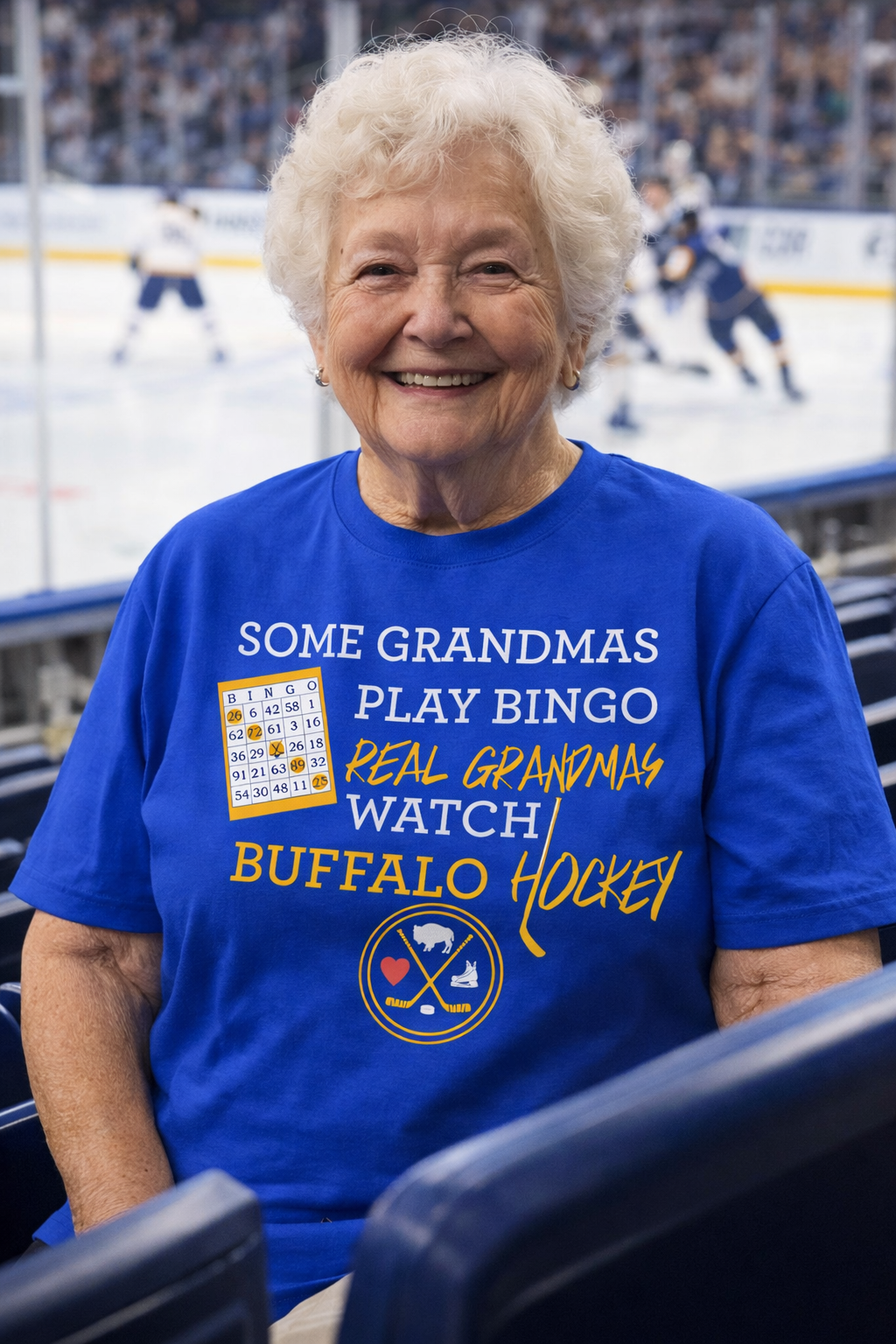 Grandma Buffalo Hockey Tee