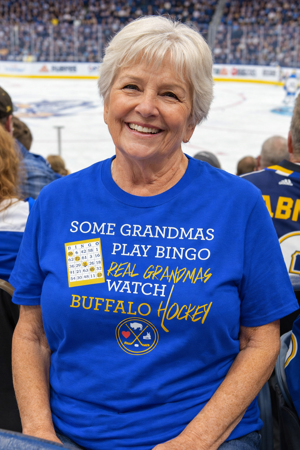 Grandma Buffalo Hockey Tee