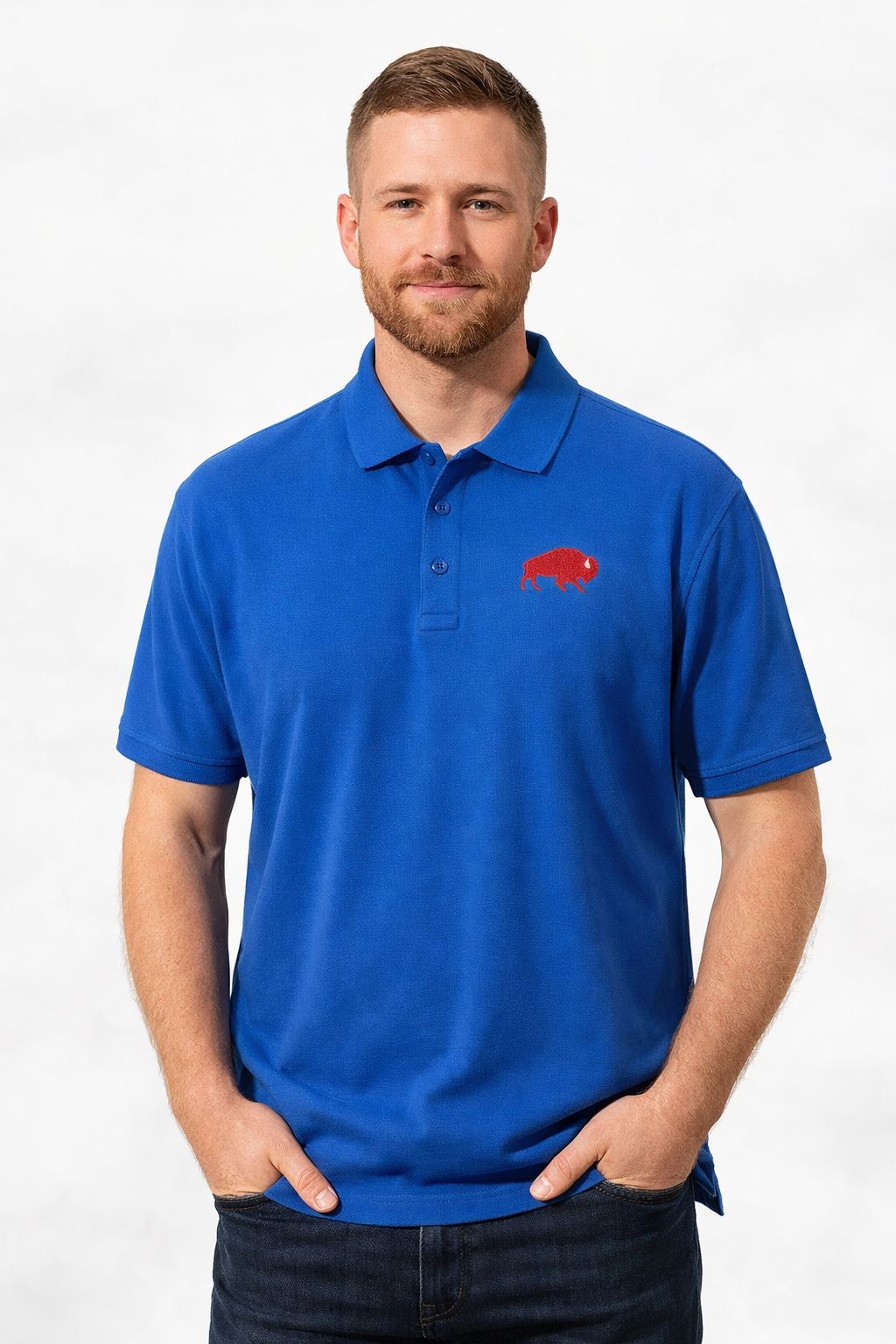 Embroidered Buffalo Polo