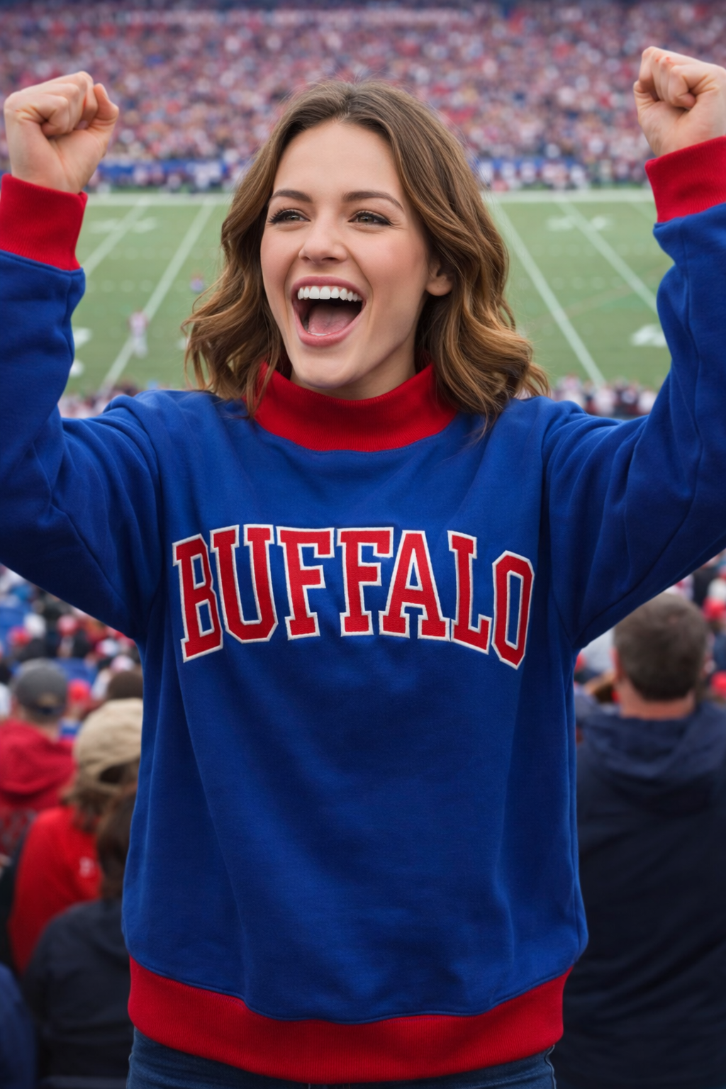 Buffalo Embroidered Mockneck Sweater
