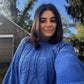 Cozy Blue Cable Knit Sweater