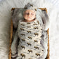 Buffalo Baby bamboo swaddle and hat set