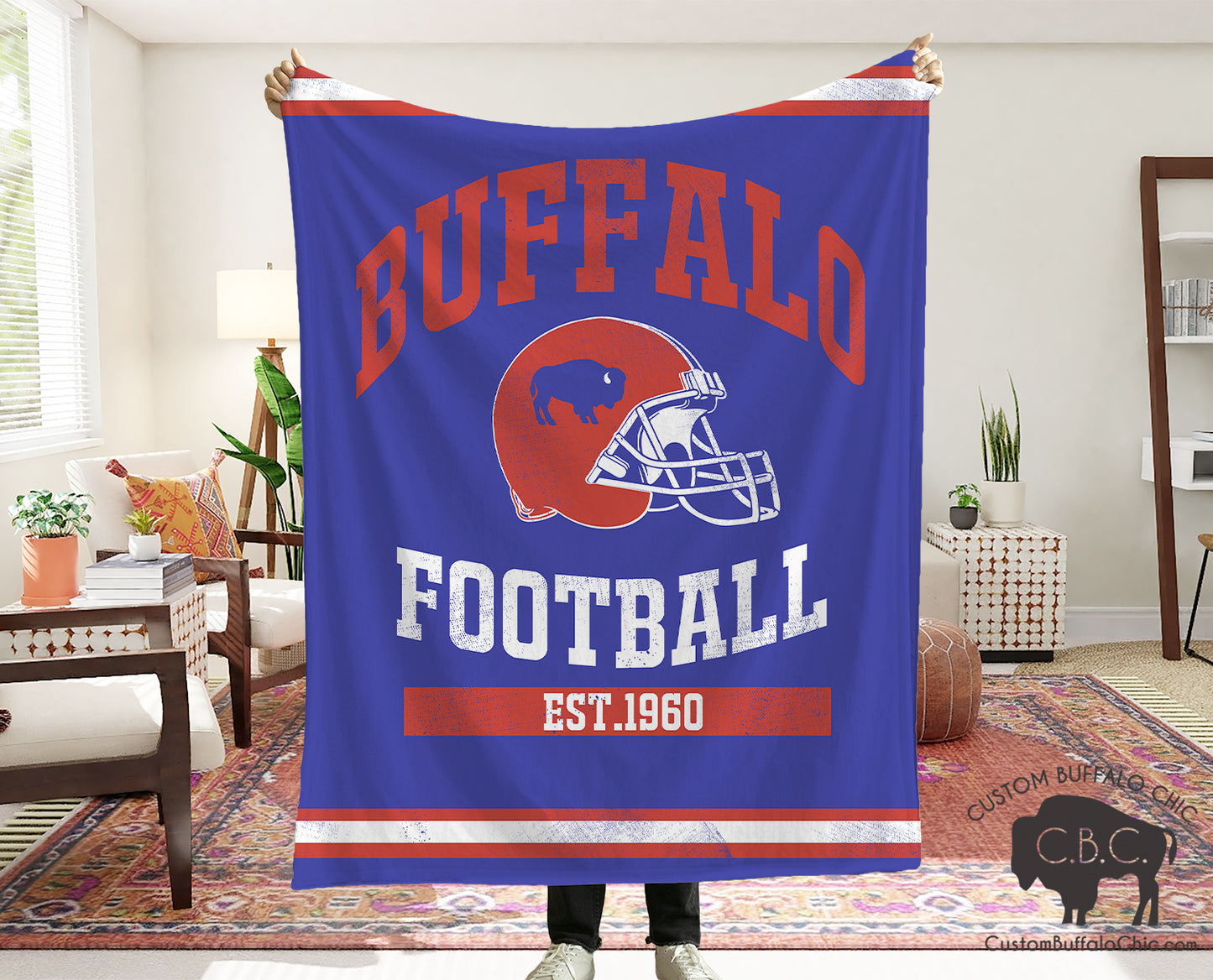 Buffalo Football oversized throw blanket
