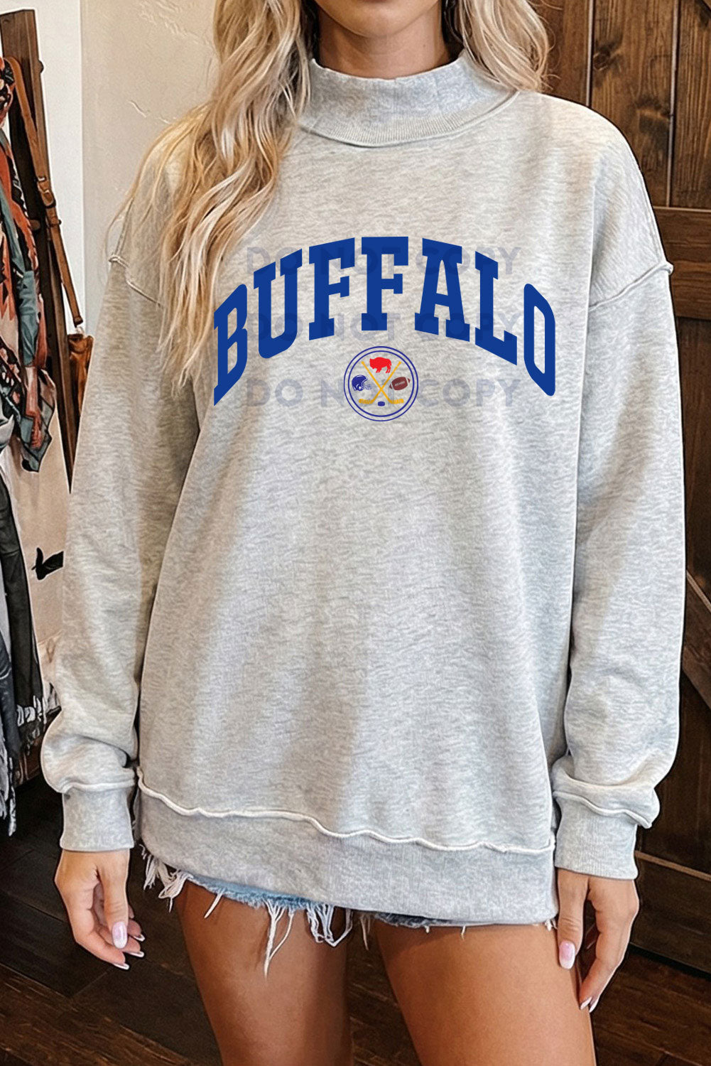 Buffalo Sports Mashup Mockneck Sweater
