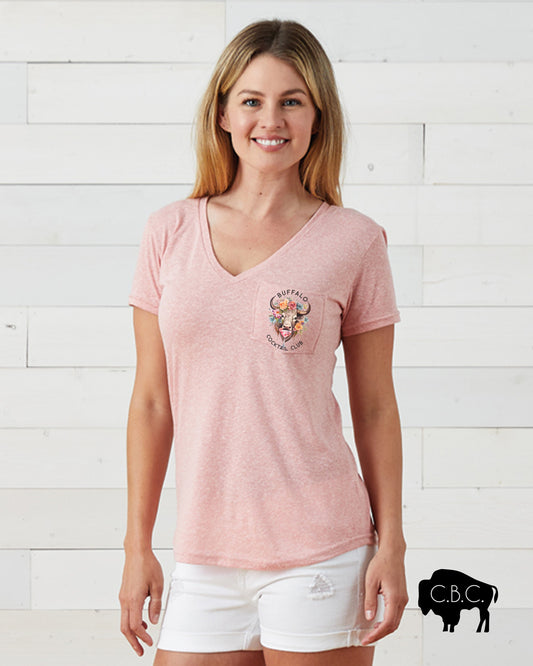 Buffalo Cocktail Club Mélange Pocket Tee