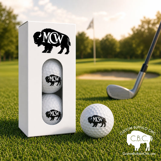 Buffalo Monogram Custom Golf Balls