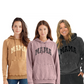 MAMA Sweatshirt | Varsity 3d Puffy Text Tan on Vintage Camel Hoodie | Vintage Black Mineral Wash on Black