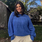 Cozy Blue Cable Knit Sweater