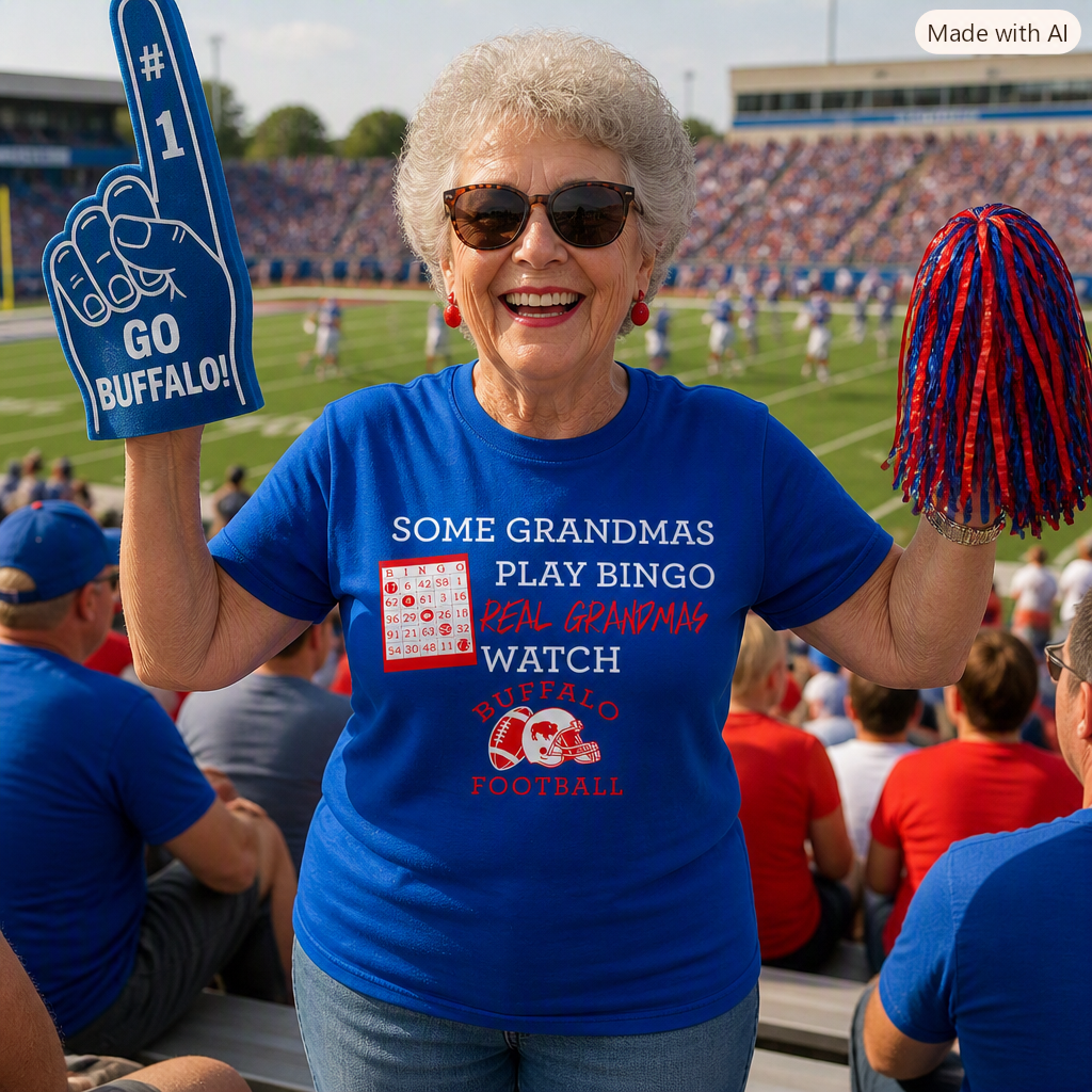 Grandma Buffalo Football bingo Tee