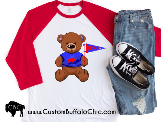Billy the Bear Buffalo Raglan Shirt