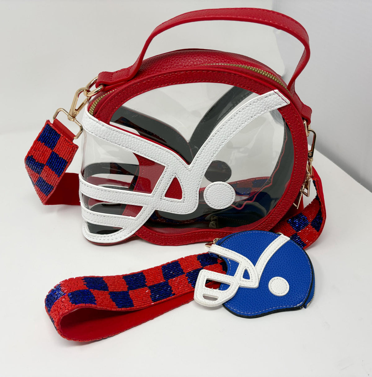 Football Helmet Coin Purse Wristlet
