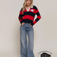 Buffalo Embroidered Crop Rugby Sweater