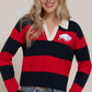 Buffalo Embroidered Crop Rugby Sweater