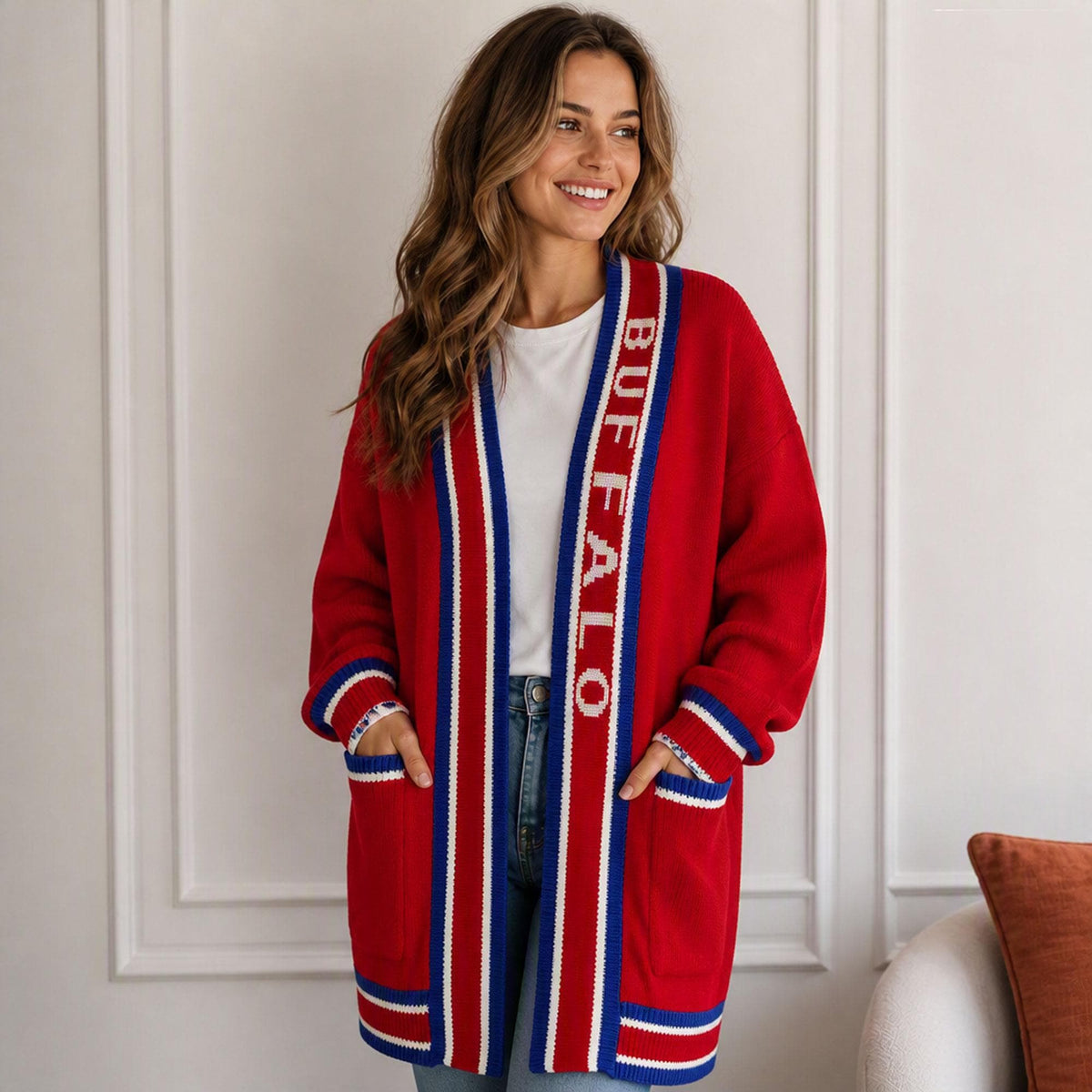 Buffalo Jacquard Cardigan