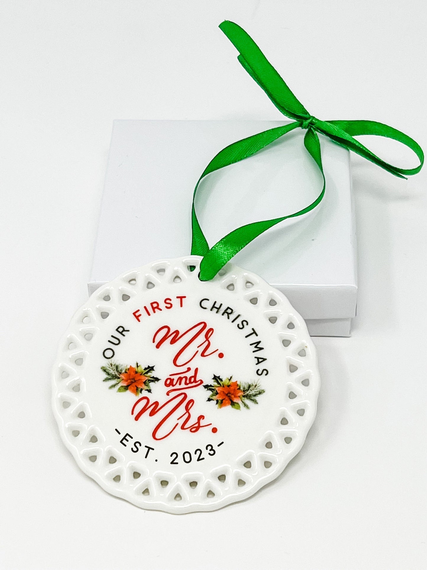 Our First Christmas as Mr. & Mrs Ornament
