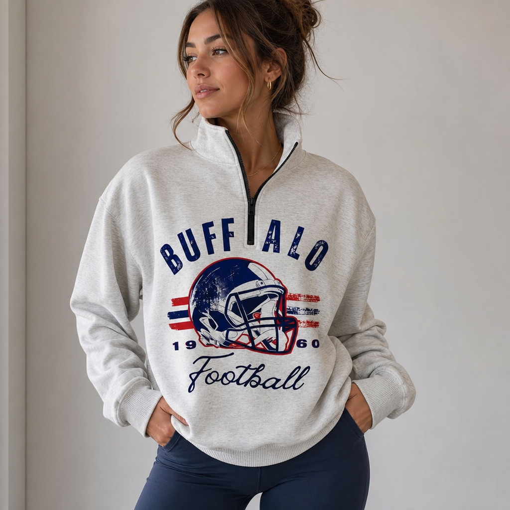 Buffalo Football Quarter Zip - Lightweight