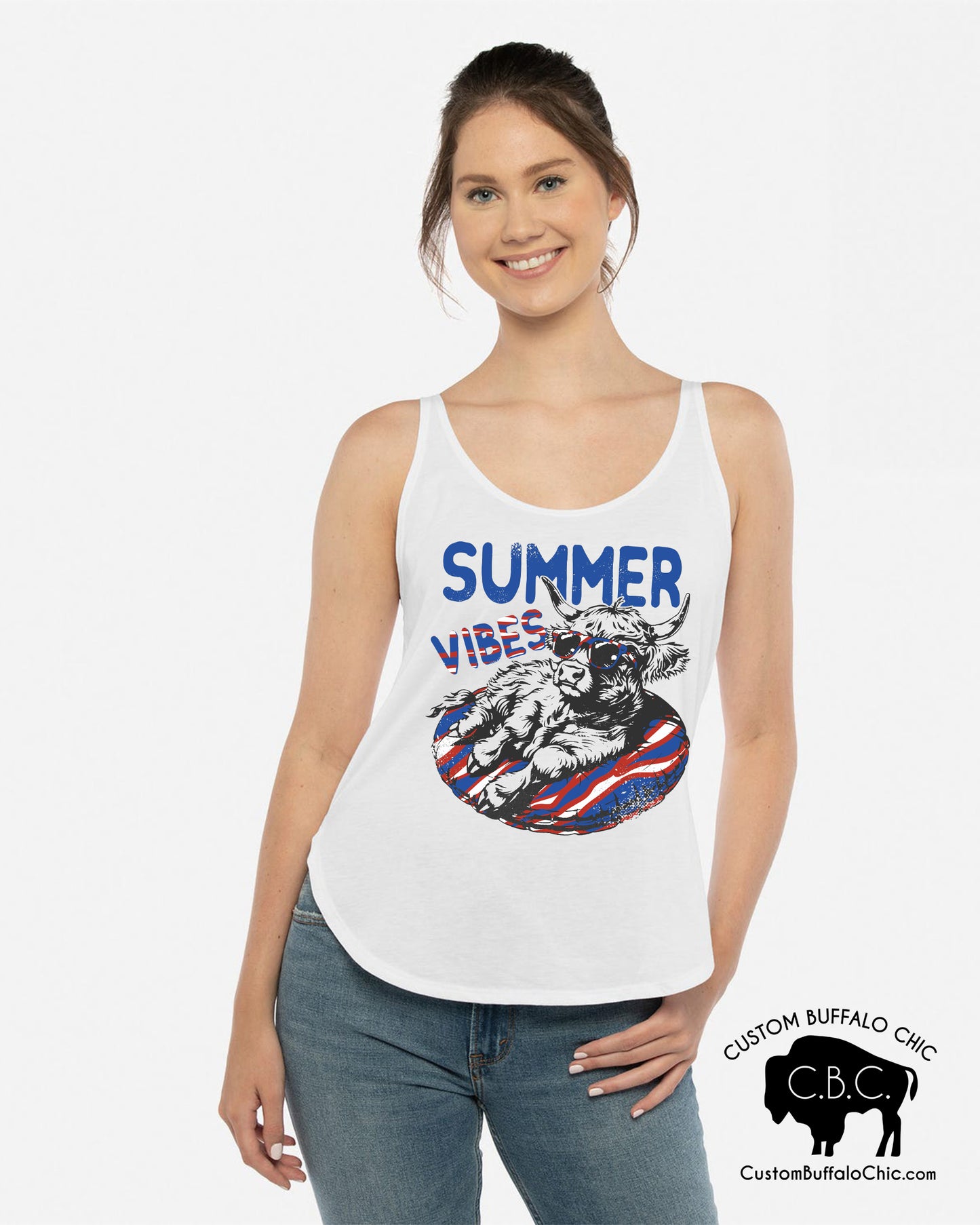 Summer Vibes Buffalo Style Tank