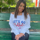 Let's Go Buffalo Wide Neck off the Shoulder Slouchy Sweater