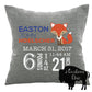 Fox Woodland Nursery Decor Birth Announcement  personalized pillow