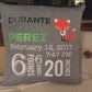 Fox Woodland Nursery Decor Birth Announcement  personalized pillow