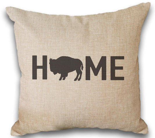 Buffalo Pillow | Buffalo NY Throw Pillows | Rustic Home Decor Buffalo decorative pillows | Wedding Gift | Housewarming Gift