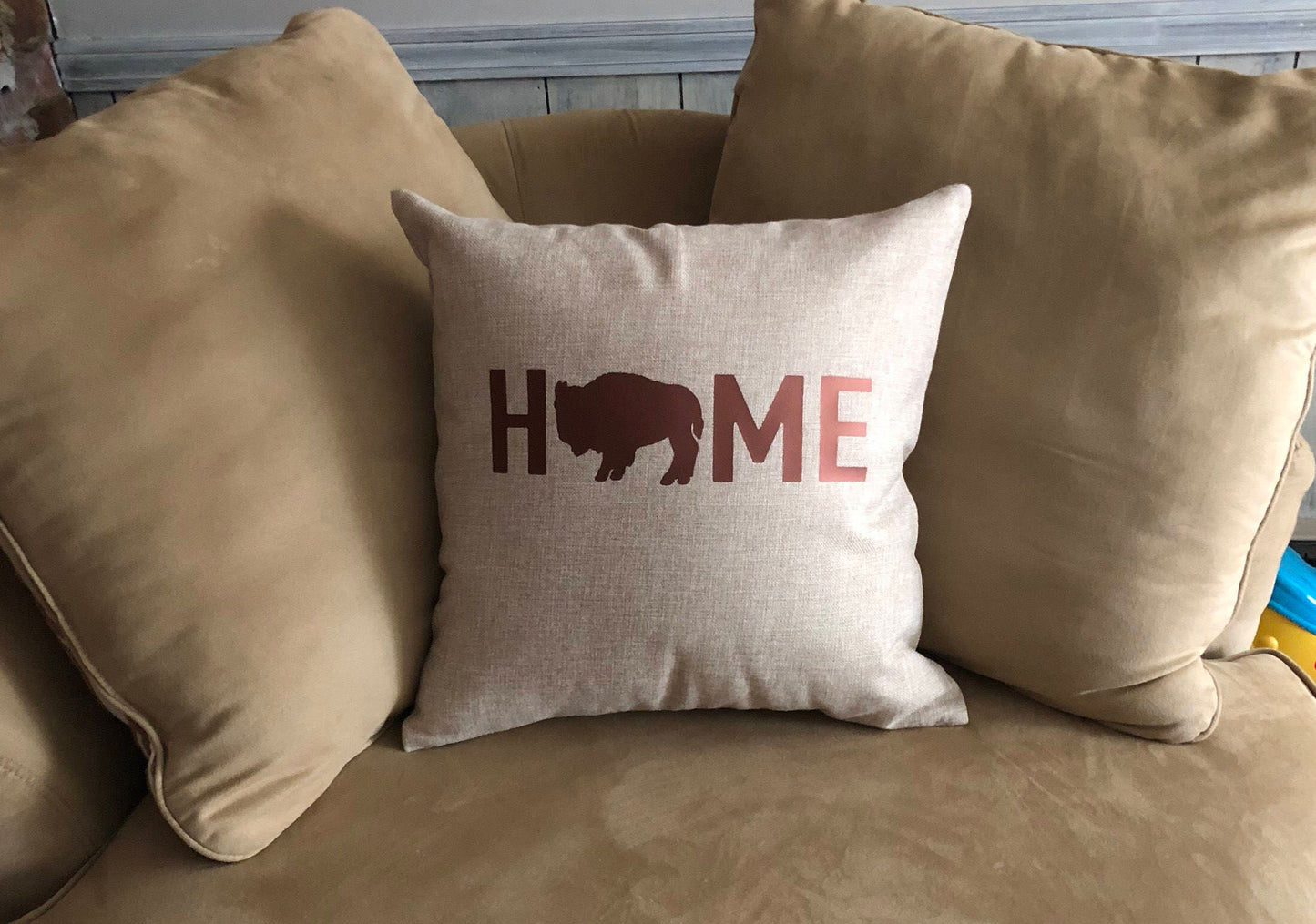 Buffalo Pillow | Buffalo NY Throw Pillows | Rustic Home Decor Buffalo decorative pillows | Wedding Gift | Housewarming Gift