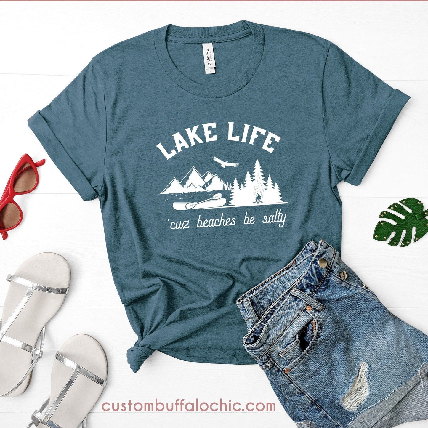 Lake Life Shirt | Lake Life 'cuz beaches be salty super soft tee shirt |