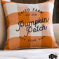 Pumpkin Patch Family Personalized Pillow | Buffalo Plaid Pillow
