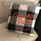 Pumpkin Patch Family Personalized Pillow | Buffalo Plaid Pillow
