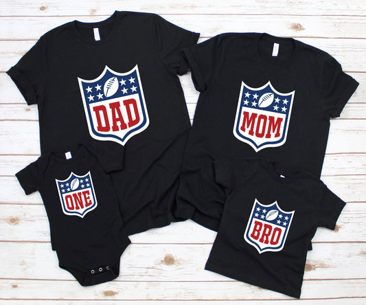 First Birthday Football Family Shirts