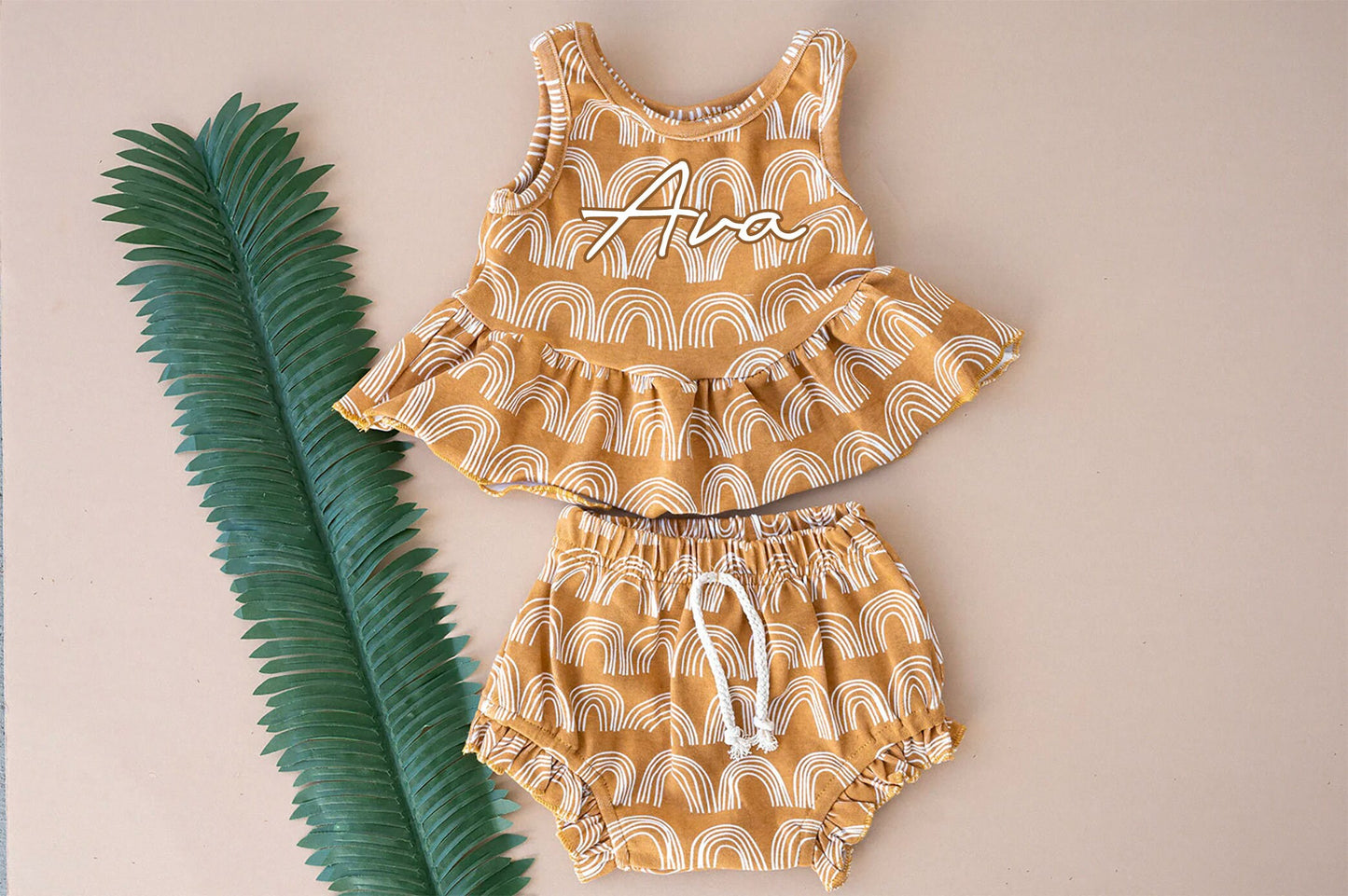 Personalized Baby Girl outfit | Boho Honey Rainbows