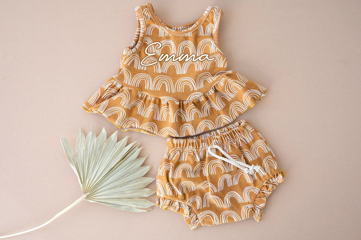 Personalized Baby Girl outfit | Boho Honey Rainbows