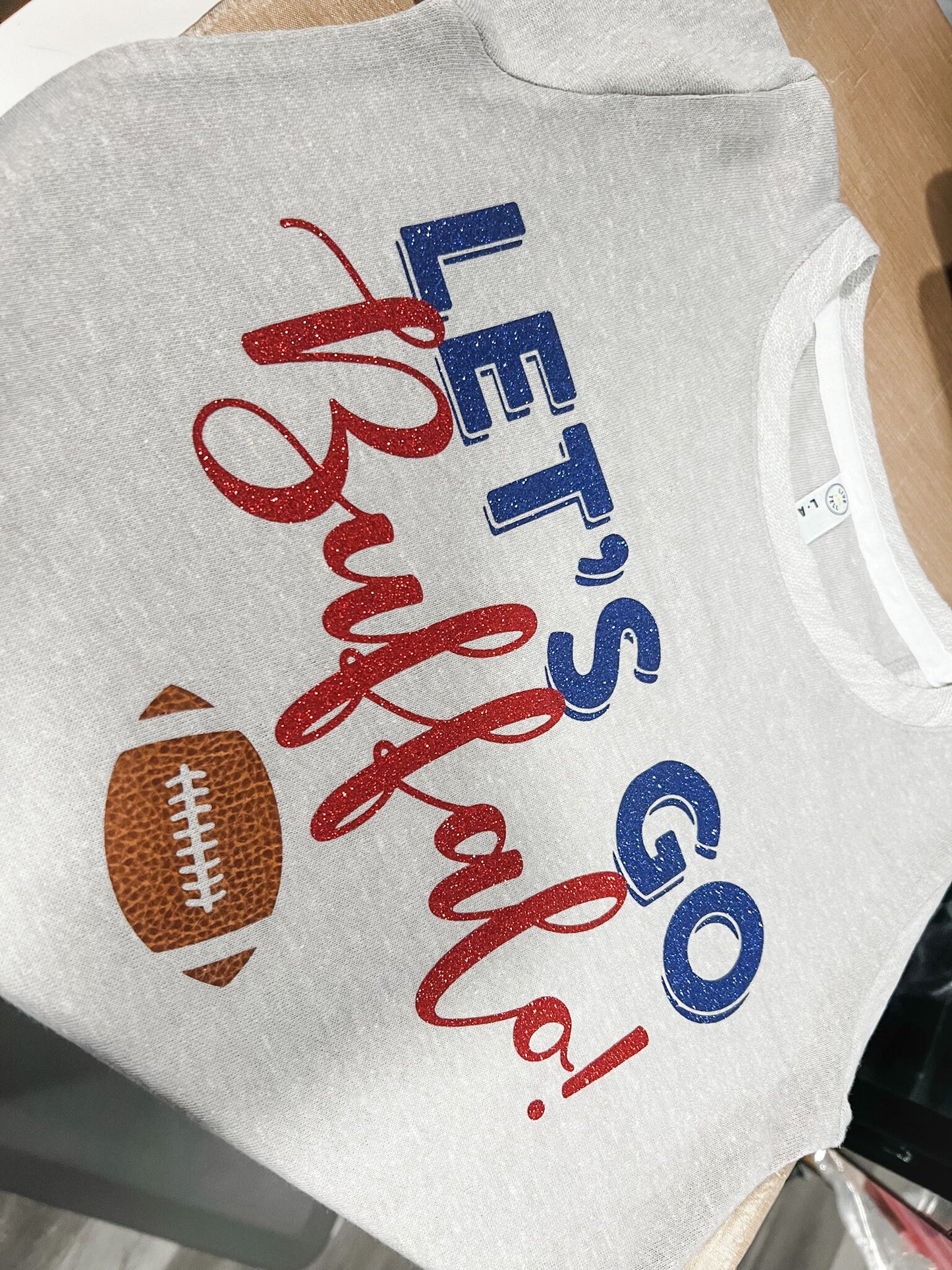 Buffalo Dress | Let's Go Buffalo Football Youth Girls Dress Heather Grey