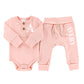 Baby Girl Personalized Monogram Set | Personalized Monogram Coming Home Outfit Top & Bottom Set