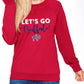 Buffalo crewneck lightweight sweatshirt | Buffalo glitter shirt